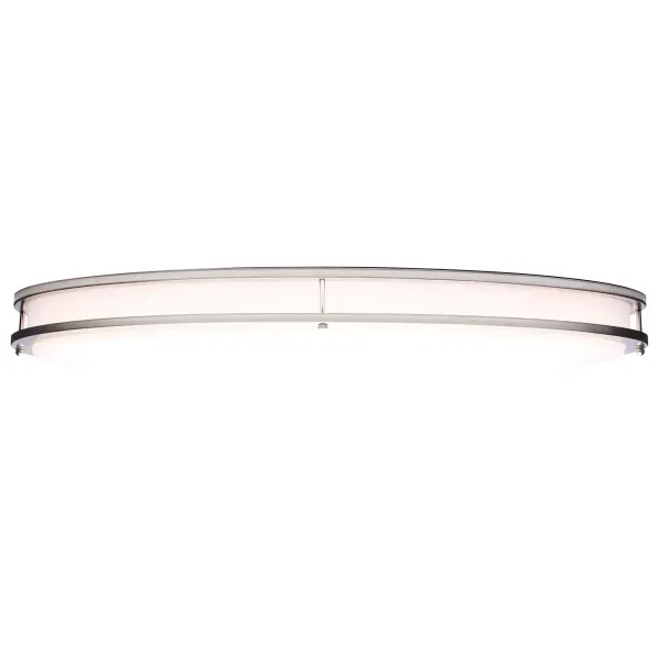 Glamour 32" Oval LED Flush Mount in Brushed Nickel - Image 4