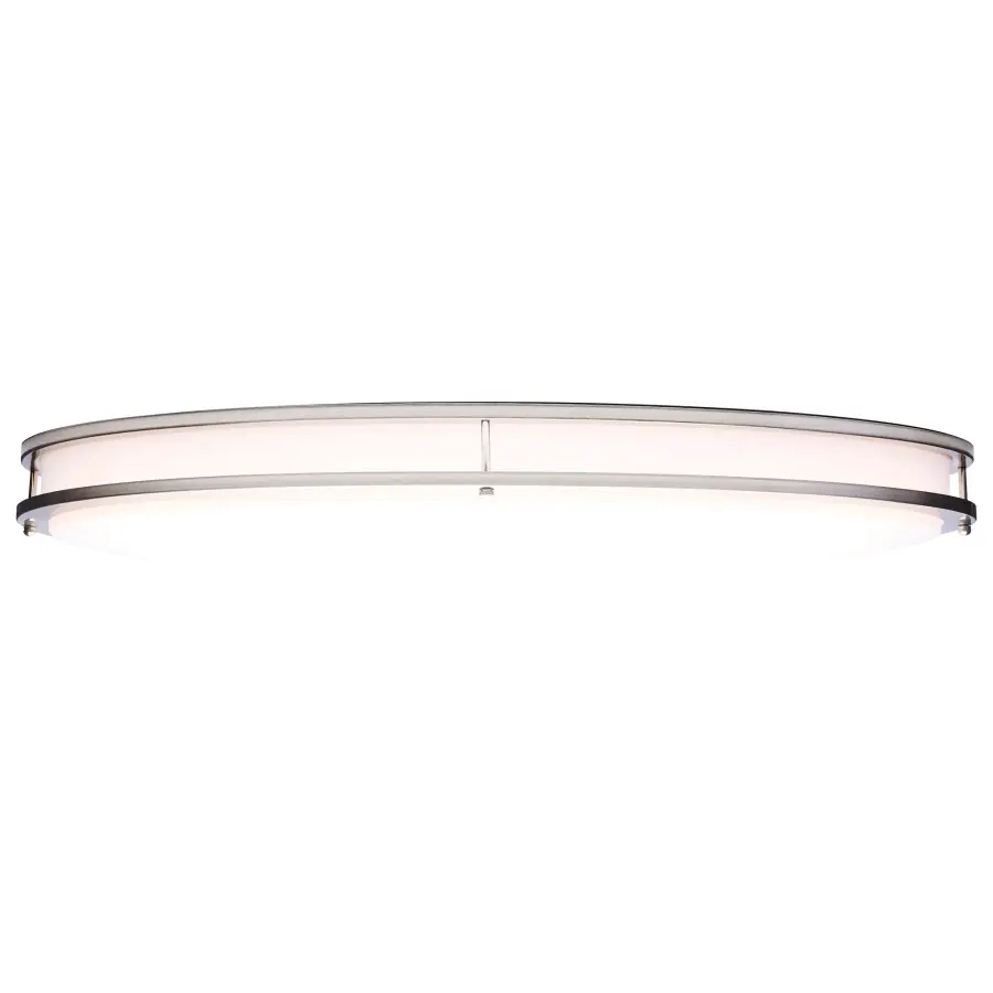 Glamour 32" Oval LED Flush Mount in Brushed Nickel - Image 4