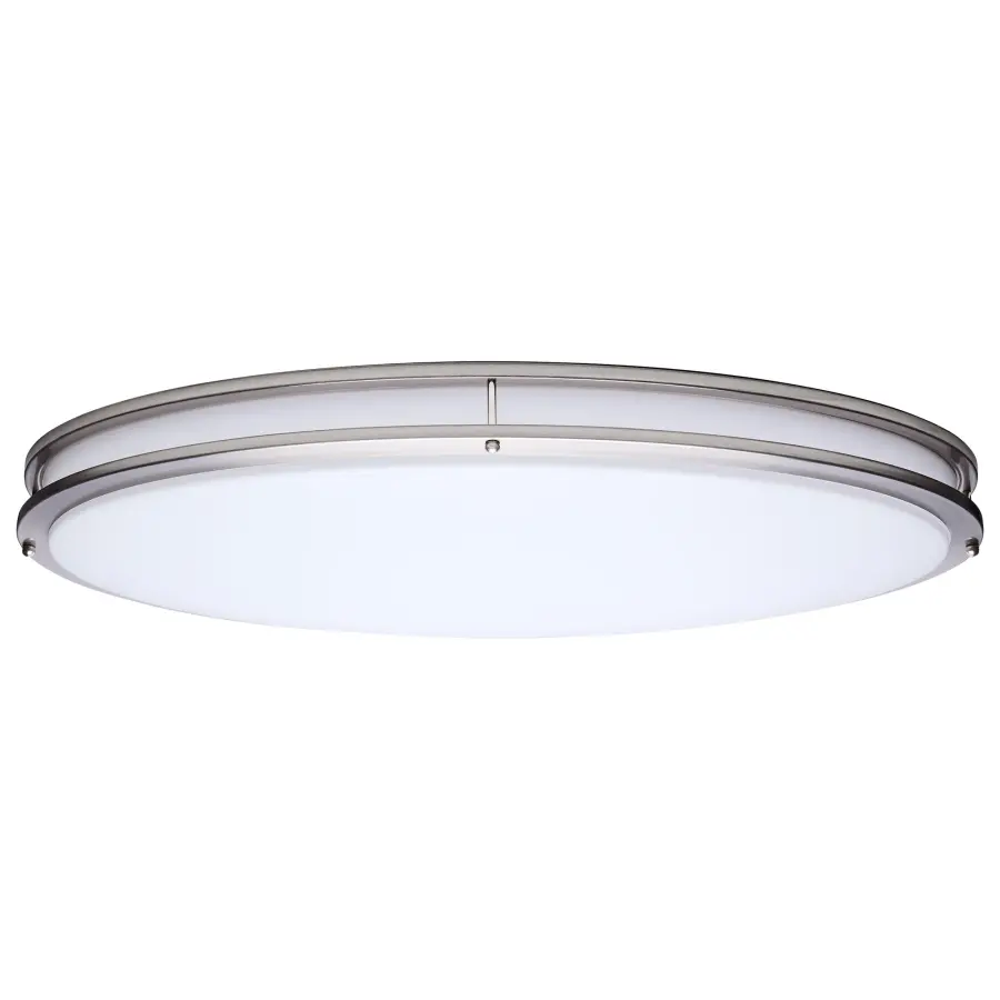 Glamour 32" Oval LED Flush Mount in Brushed Nickel - Image 5