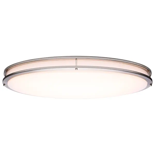 Glamour 32" Oval LED Flush Mount in Brushed Nickel - Image 6