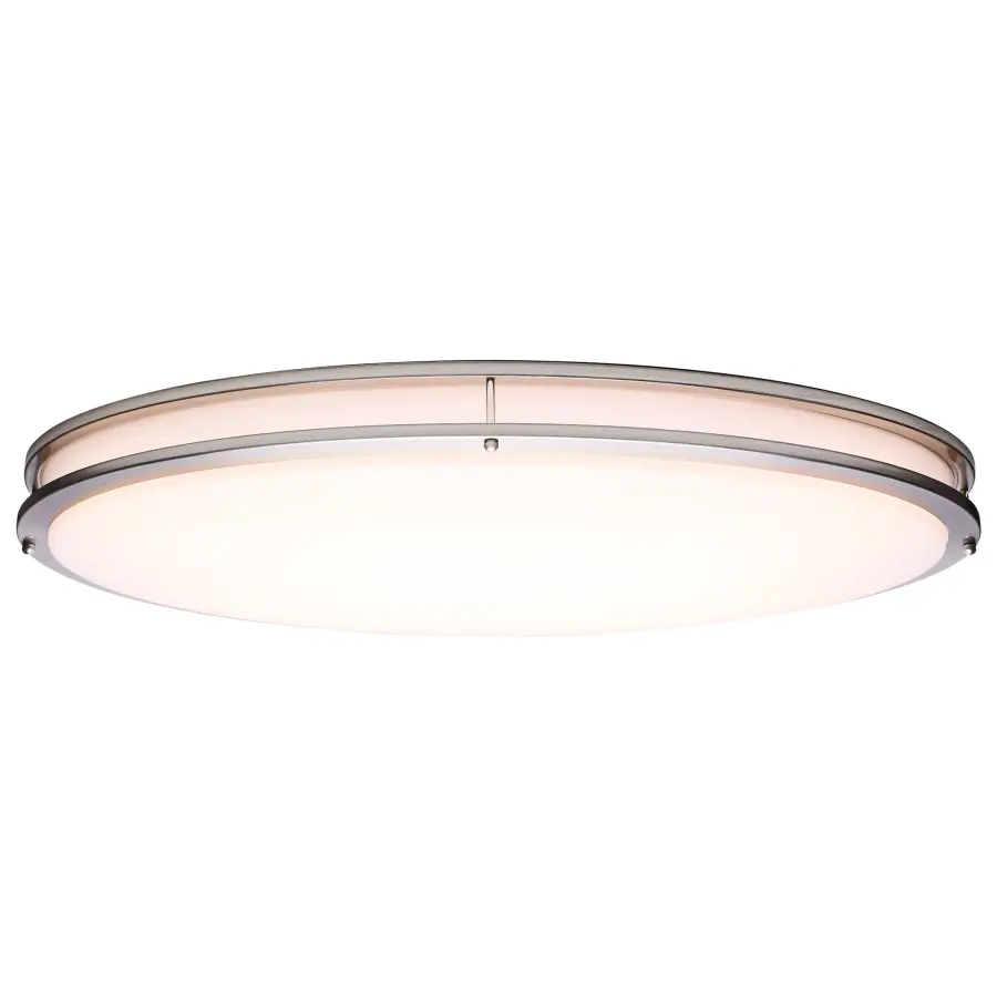 Glamour 32" Oval LED Flush Mount in Brushed Nickel - Image 6