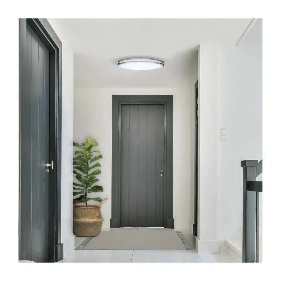 Glamour 32" Oval LED Flush Mount in Brushed Nickel - Image 9