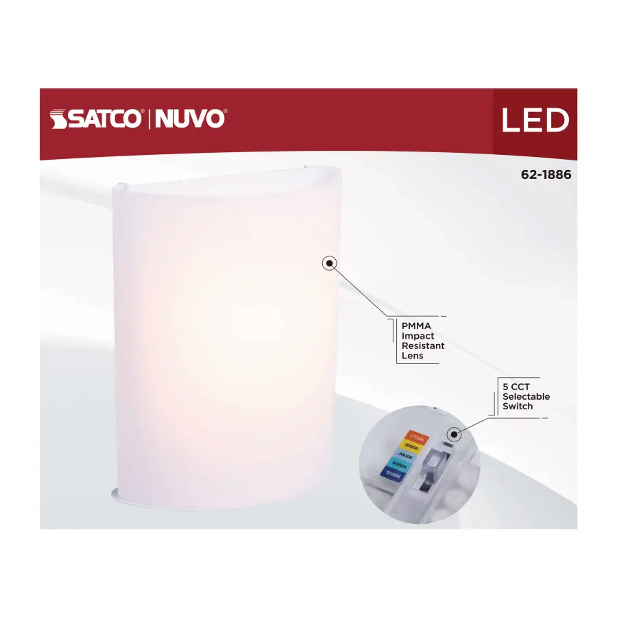 Crispo LED Wall Sconce - White Finish - Image 11