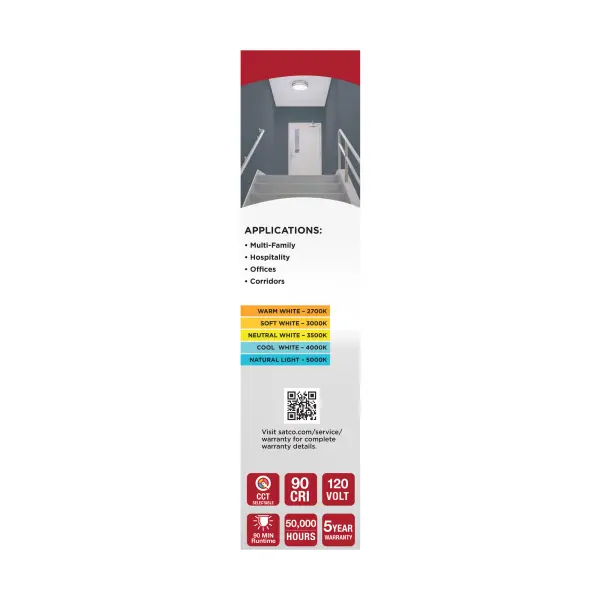 Glamour 13" LED Flush Mount with Emergency Battery - Brushed Nickel - Image 12