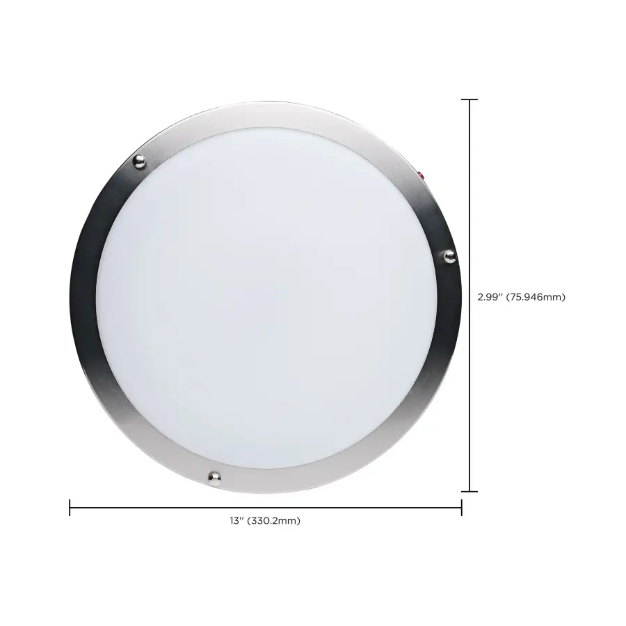 Glamour 13" LED Flush Mount with Emergency Battery - Brushed Nickel - Image 17
