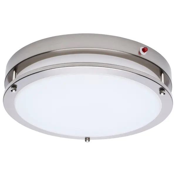 Glamour 13" LED Flush Mount with Emergency Battery - Brushed Nickel - Image 3