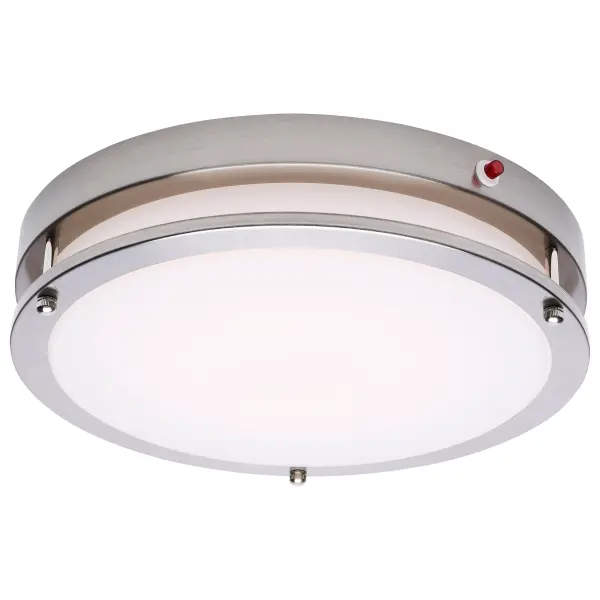 Glamour 13" LED Flush Mount with Emergency Battery - Brushed Nickel - Image 4
