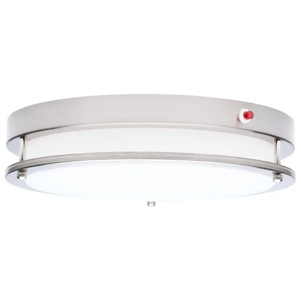 Glamour 13" LED Flush Mount with Emergency Battery - Brushed Nickel - Image 5