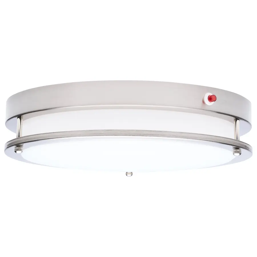 Glamour 13" LED Flush Mount with Emergency Battery - Brushed Nickel - Image 5