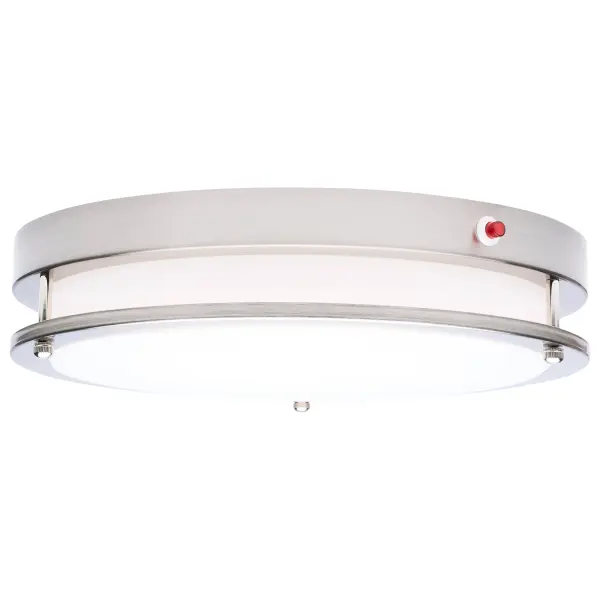 Glamour 13" LED Flush Mount with Emergency Battery - Brushed Nickel - Image 6