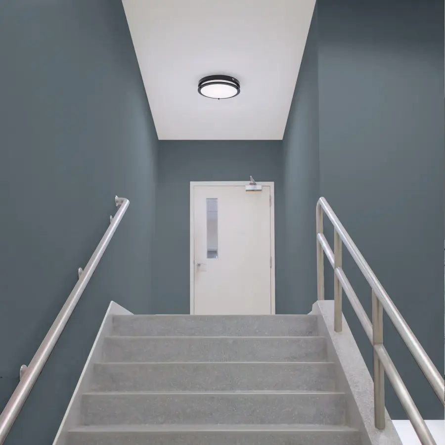 Glamour 13" LED Flush Mount with Emergency Battery - Black - Image 18