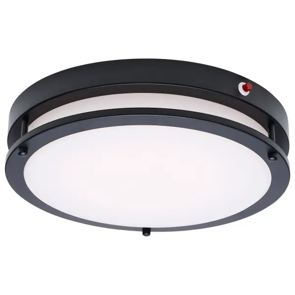 Glamour 13" LED Flush Mount with Emergency Battery - Black - Image 4