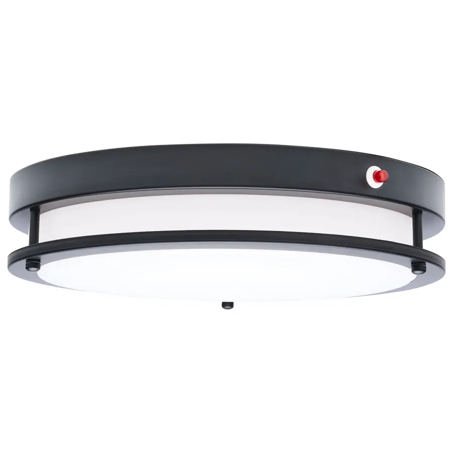 Glamour 13" LED Flush Mount with Emergency Battery - Black - Image 6