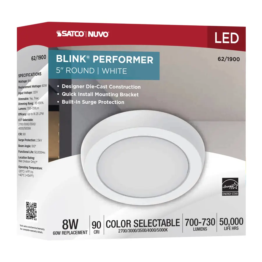 Blink Performer 5" Round LED Flush Mount - Image 9