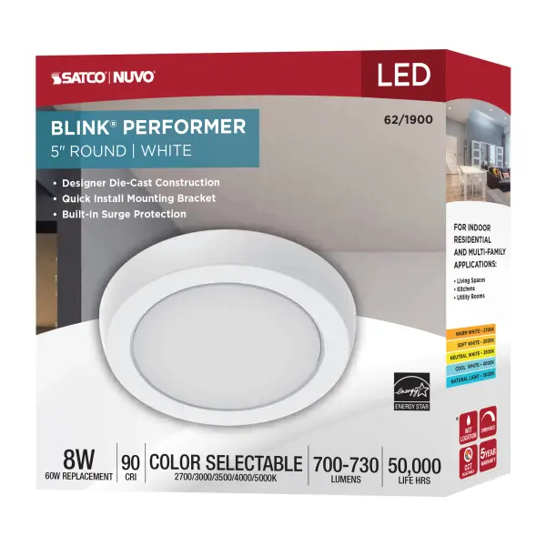 Blink Performer 5" Round LED Flush Mount - Image 10