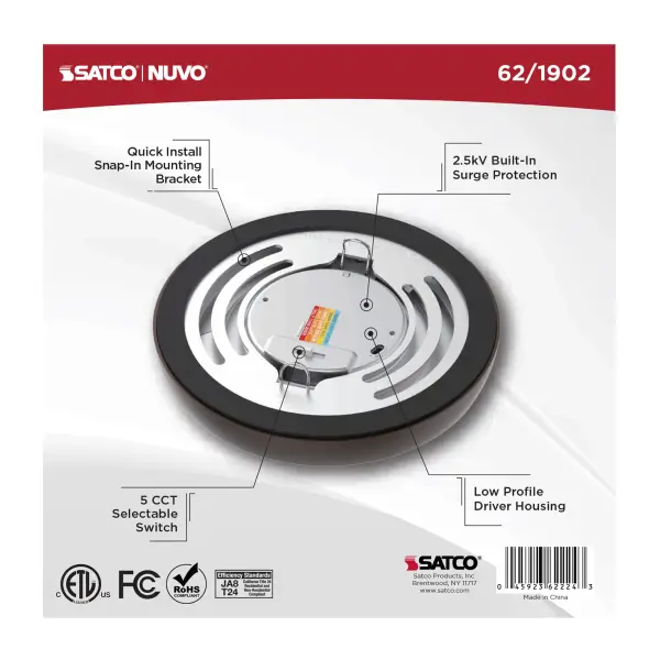 Blink Performer 5" Round LED Flush Mount in Bronze - Image 6