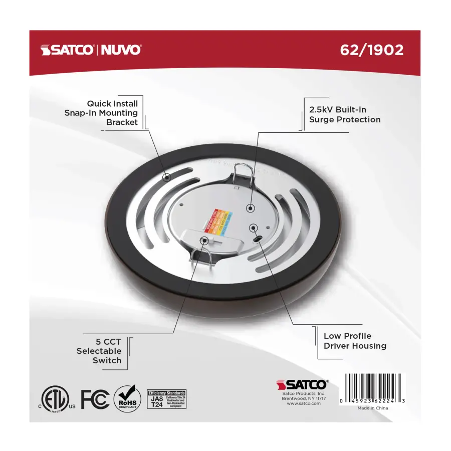 Blink Performer 5" Round LED Flush Mount in Bronze - Image 6