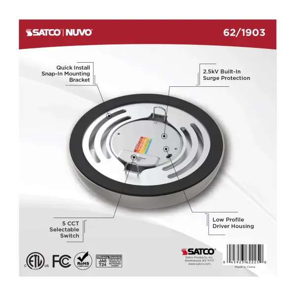 Blink Performer 5" Round LED Flush Mount in Brushed Nickel - Image 6