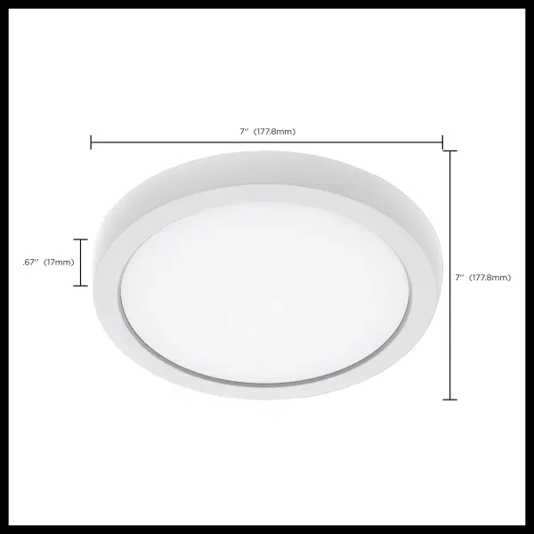 Blink Performer 7" Round LED Flush Mount in White - Image 11