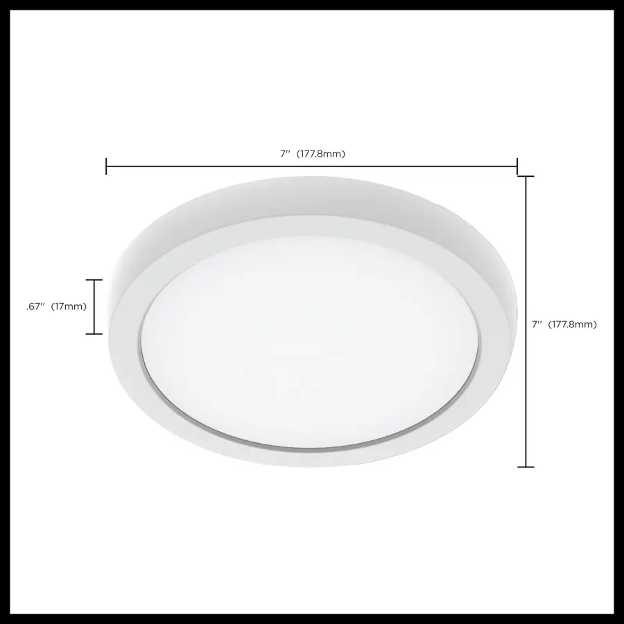 Blink Performer 7" Round LED Flush Mount in White - Image 11
