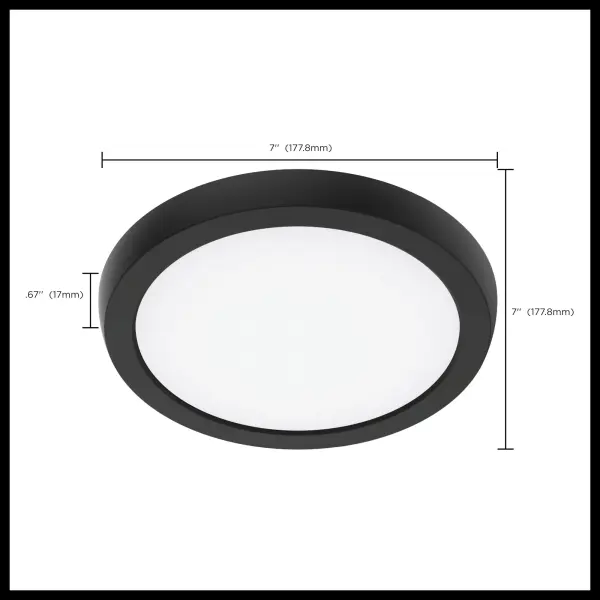 Blink Performer 7" Round LED Flush Mount in Black - Image 11