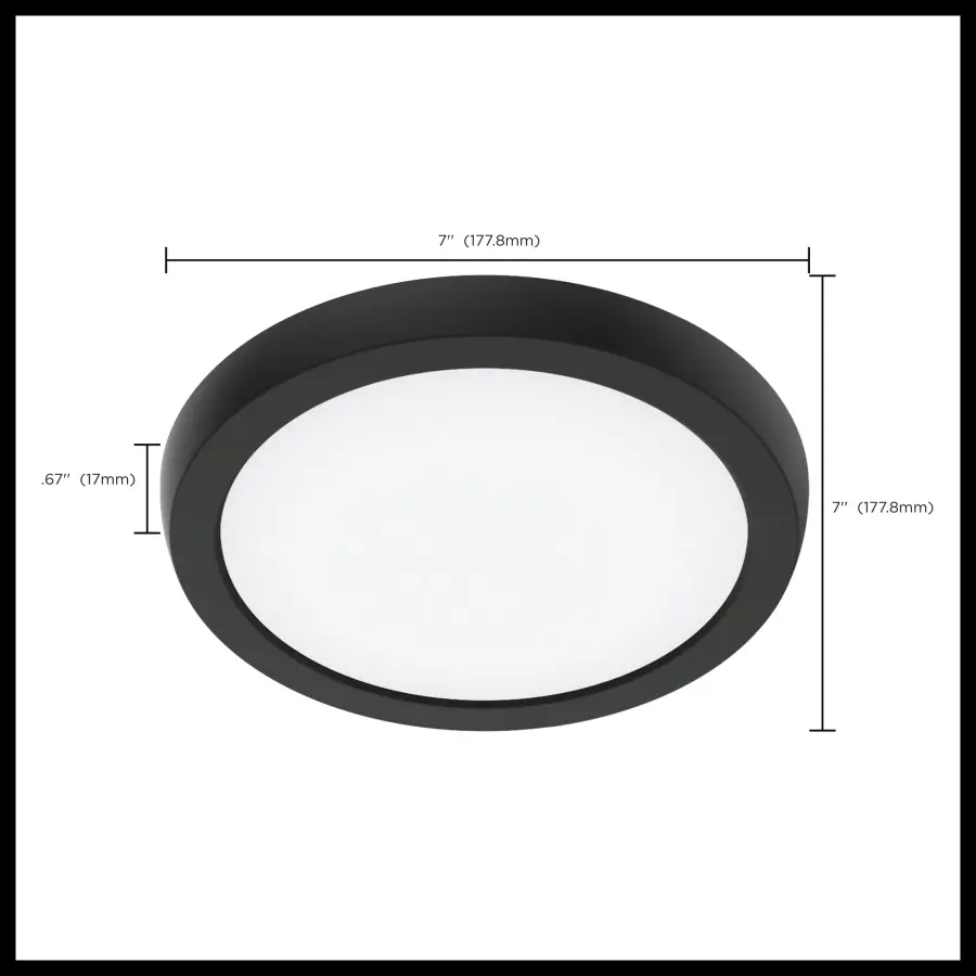 Blink Performer 7" Round LED Flush Mount in Black - Image 11
