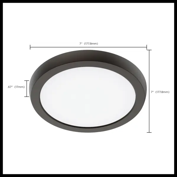Blink Performer 7" Round LED Flush Mount in Bronze - Image 11