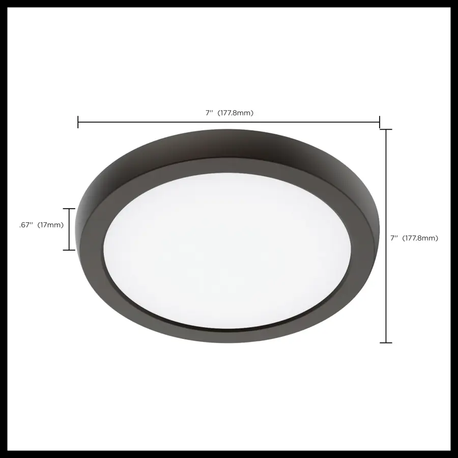 Blink Performer 7" Round LED Flush Mount in Bronze - Image 11
