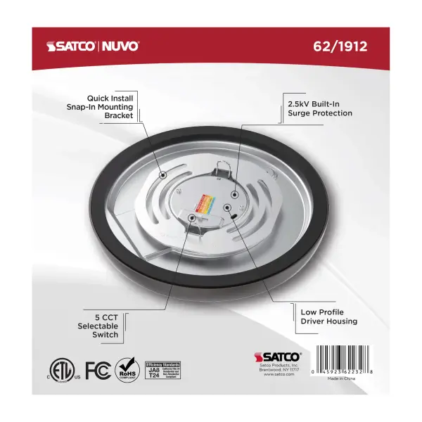 Blink Performer 7" Round LED Flush Mount in Bronze - Image 6