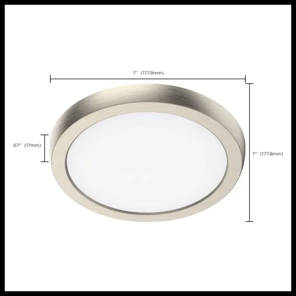 Blink Performer 7" Round LED Flush Mount in Brushed Nickel - Image 11