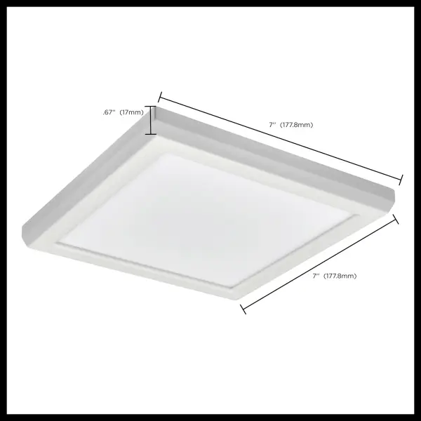 Blink Performer 7" Square LED Flush Mount - White - Image 11