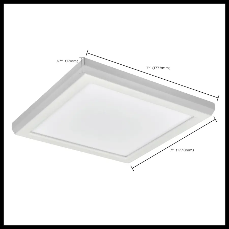 Blink Performer 7" Square LED Flush Mount - White - Image 11