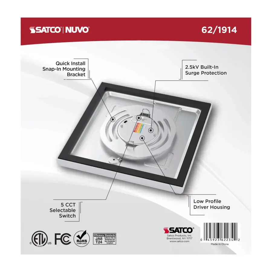 Blink Performer 7" Square LED Flush Mount - White - Image 6