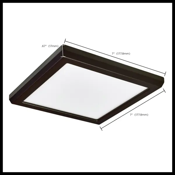 Blink Performer 7" Square LED Flush Mount in Bronze - Image 11