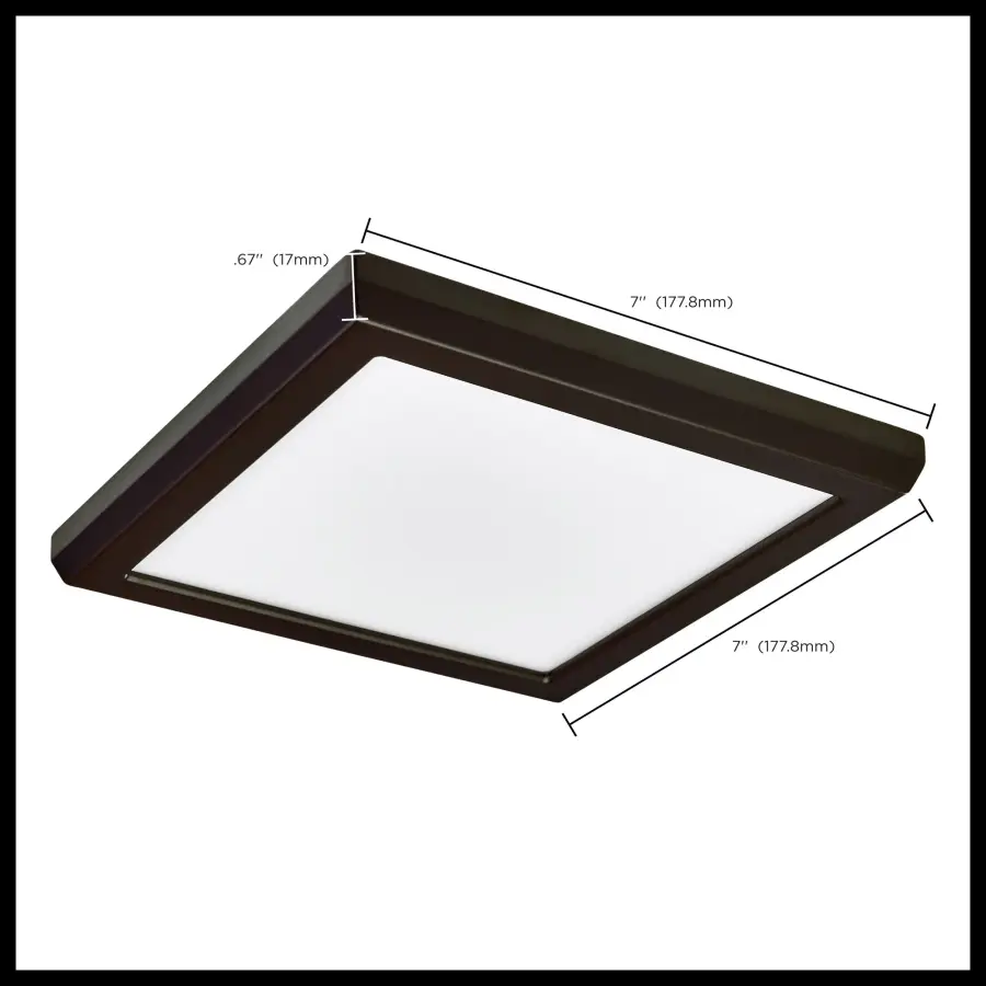 Blink Performer 7" Square LED Flush Mount in Bronze - Image 11
