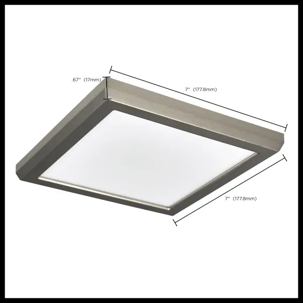 Blink Performer 7" Square LED Flush Mount in Brushed Nickel - Image 11