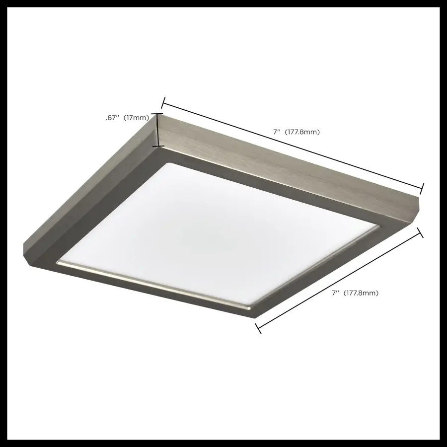 Blink Performer 7" Square LED Flush Mount in Brushed Nickel - Image 11