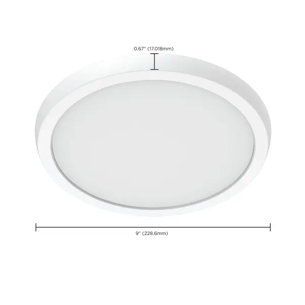 Blink Performer 9" Round LED Flush Mount in White - Image 11