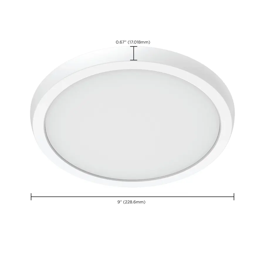Blink Performer 9" Round LED Flush Mount in White - Image 11