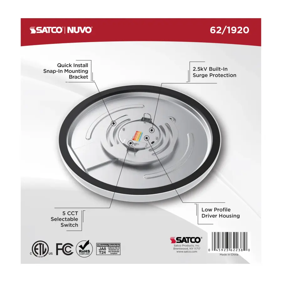 Blink Performer 9" Round LED Flush Mount in White - Image 6