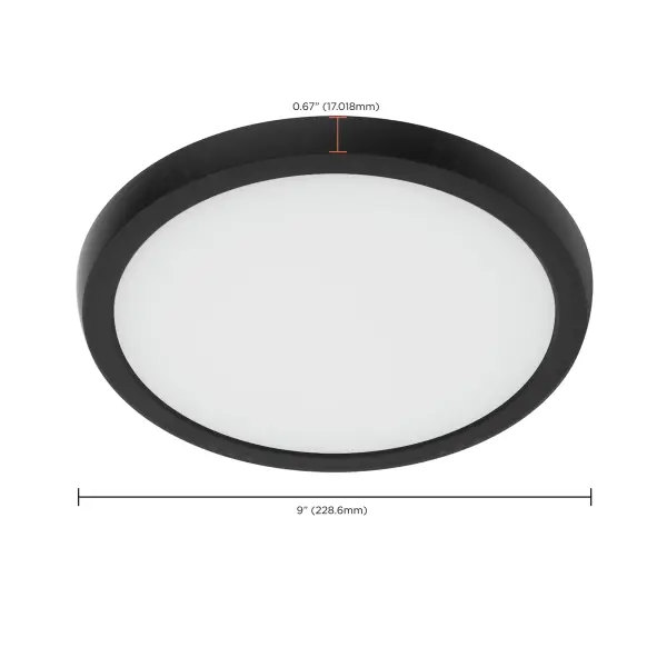 Blink Performer 9" Round LED Flush Mount in Black - Image 11