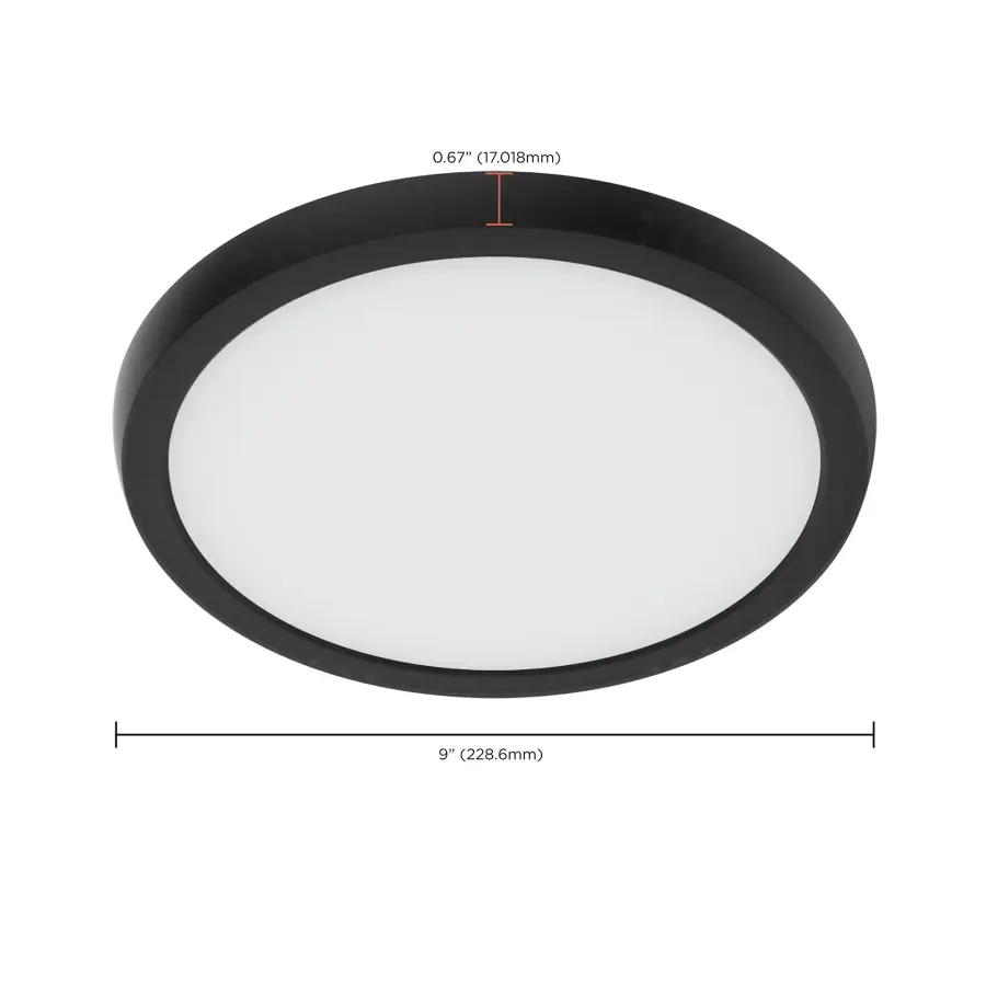 Blink Performer 9" Round LED Flush Mount in Black - Image 11