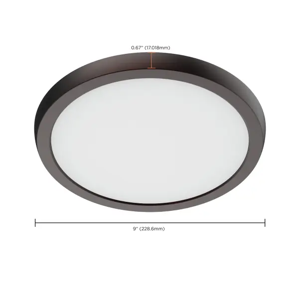Blink Performer 9" Round LED Flush Mount in Bronze - Image 11