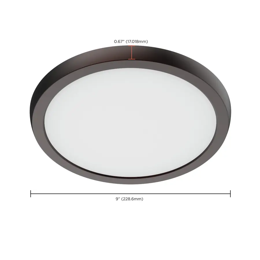 Blink Performer 9" Round LED Flush Mount in Bronze - Image 11