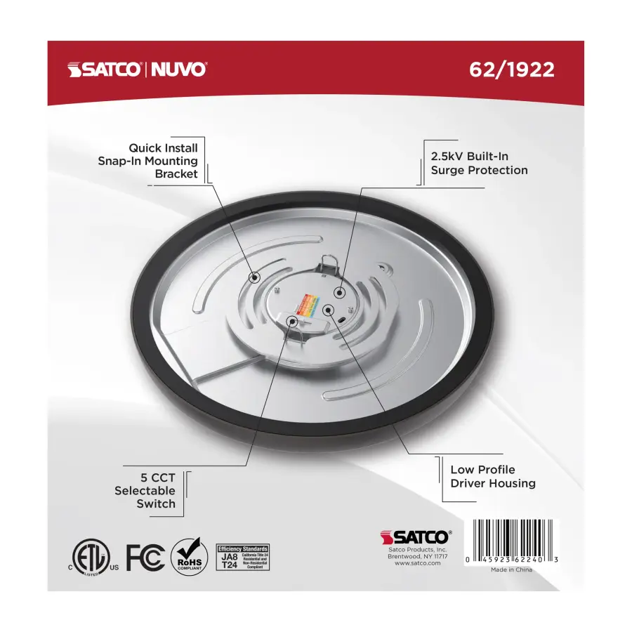Blink Performer 9" Round LED Flush Mount in Bronze - Image 6