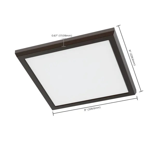Blink Performer 9" Square LED Flush Mount in Bronze - Image 11
