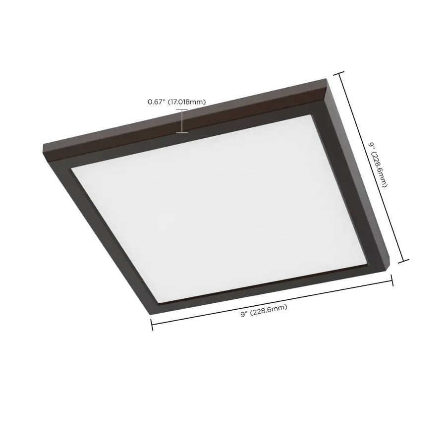 Blink Performer 9" Square LED Flush Mount in Bronze - Image 11