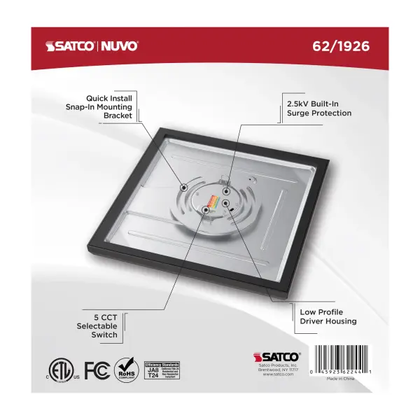 Blink Performer 9" Square LED Flush Mount in Bronze - Image 6