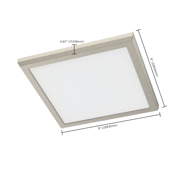 Blink Performer 9" Square LED Flush Mount in Brushed Nickel - Image 11