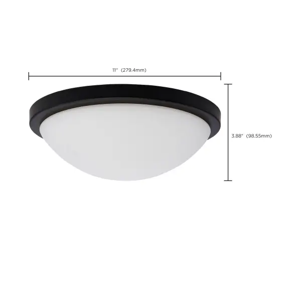 Button 11" LED Flush Mount - Matte Black - Image 9